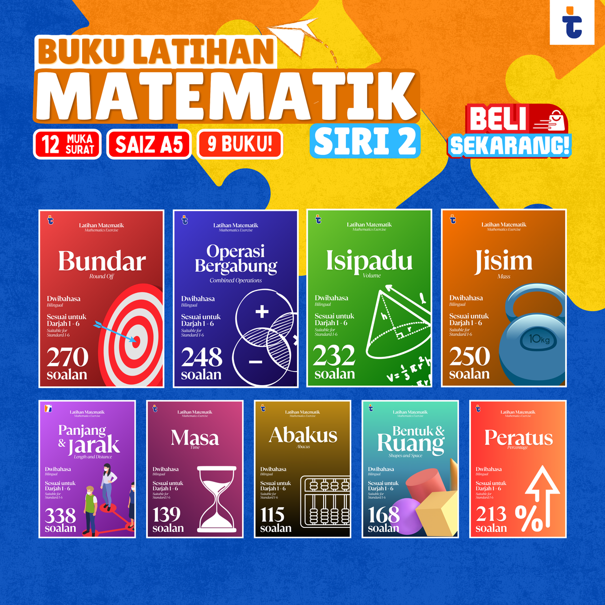(SET SIRI 2) 9 BUKU LATIHAN MATEMATIK